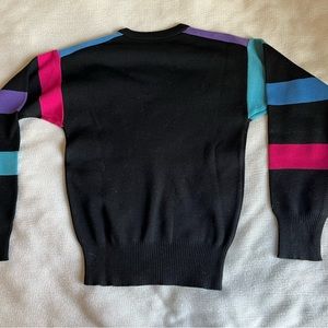 Ski Wool Blend Mock Neck Sweater Size Small 1980s ski jumper